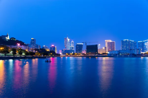 Paisagem urbana de Macau à noite — Fotografia de Stock