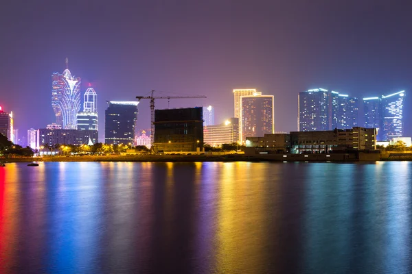 Panoráma města Macao v noci — Stock fotografie