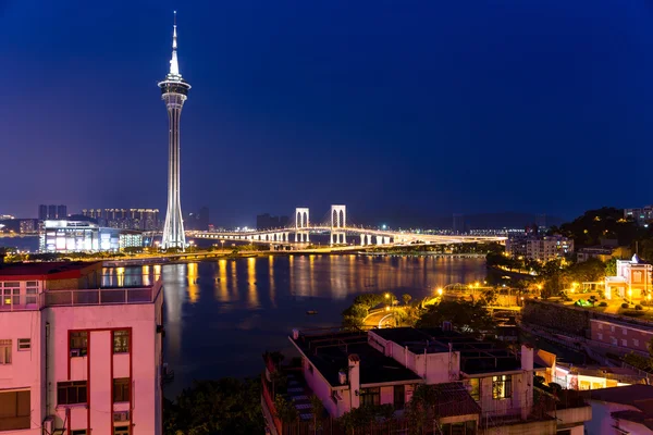 Paisaje urbano de Macao por la noche — Foto de Stock