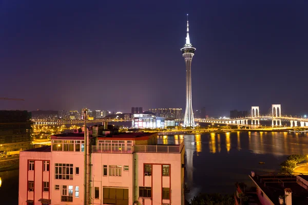 Paisaje urbano de Macao por la noche —  Fotos de Stock