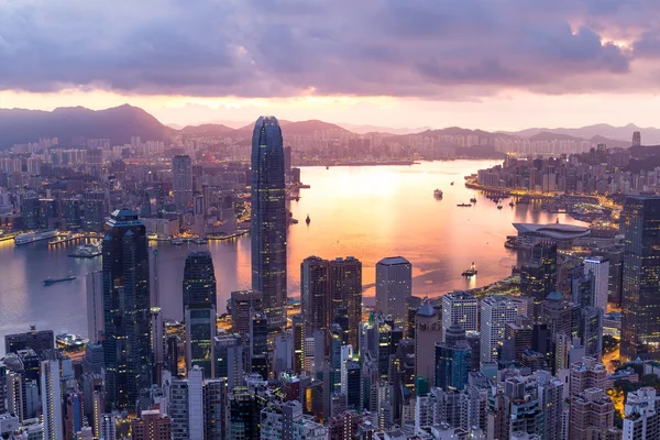 Nascer do sol de Hong Kong — Fotografia de Stock