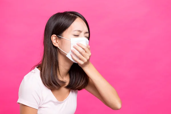 Mujer quiere vomitar —  Fotos de Stock