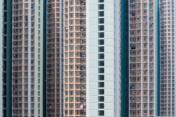 Gevel van het gebouw in hong kong — Stockfoto