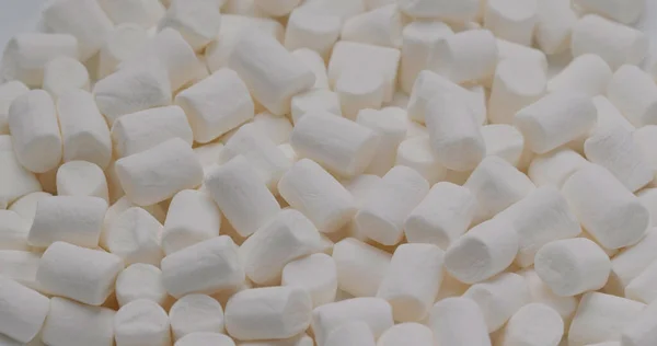 Белый Зефир Стопке Сахарная Вата — стоковое фото