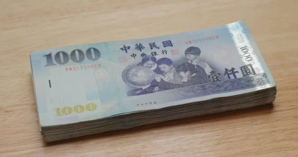 Stapel Des Neuen Taiwan Dollars — Stockfoto