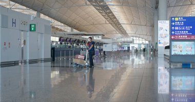 Chek Lap Kok, Hong Kong, 20 Eylül 2020: 