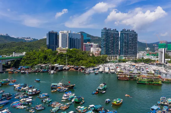 Aberdeen Hongkong August 2020 Blick Von Oben Auf Hongkongs Yachtclub — Stockfoto