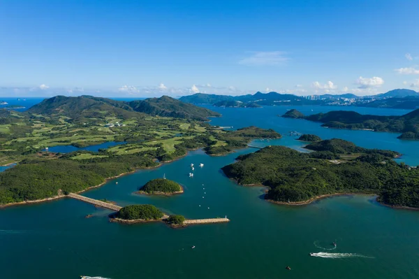 Hermosa Isla Mar Océano Desde Arriba — Foto de Stock