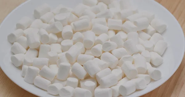 Weißer Marshmallow Stapel Zuckerwatte — Stockfoto