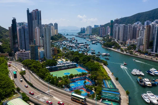 Aberdeen Hong Kong Серпня 2020 Top View Hong Kong Harbor — стокове фото