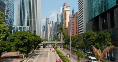 Wan Chai, Hong Kong 06 Eylül 2020: Hong Kong iş bölgesi