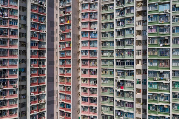 Tin Shui Wai, Hong Kong - 04 Ekim 2020: İnşaat cephesi