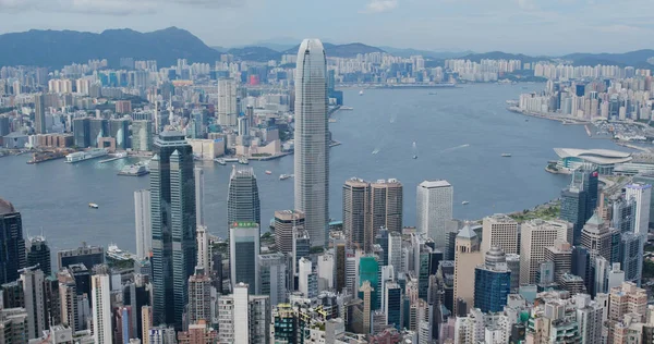 Victoria Peak Hong Kong Julho 2020 Horizonte Hong Kong — Fotografia de Stock