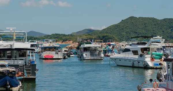 Sai Kung Hong Kong Août 2020 Refuge Contre Typhon Hong — Photo