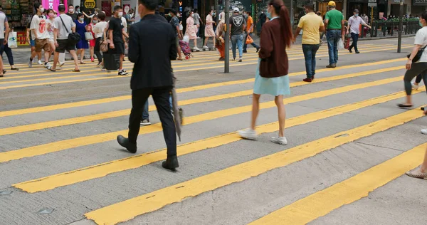 Tsim Sha Tsui Hong Kong Setembro 2020 Pessoas Caminham Rua — Fotografia de Stock