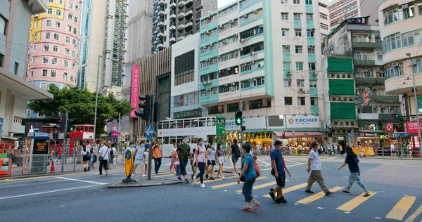 Wan Chai Hong Kong September 2020 Hong Kong City Street — Stockfoto