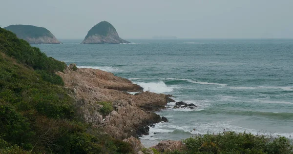 Vista Verso Alto Del Mare Inverno — Foto Stock