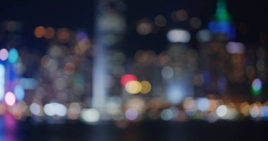 Şehir gece manzaralı Bokeh