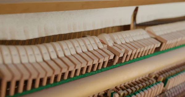 Piano Hammers Hit Strings — Stock Photo, Image