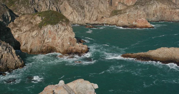 Les Vagues Mer Écrasent Sur Bord Mer — Photo