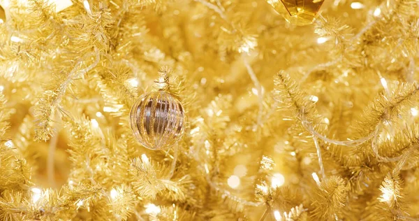 Vánoční Stromeček Dekorace Zlaté Barvě — Stock fotografie