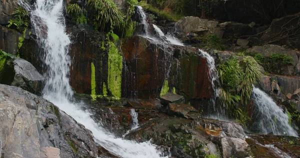 Kaskadenwasserfall Tropischen Wald — Stockfoto