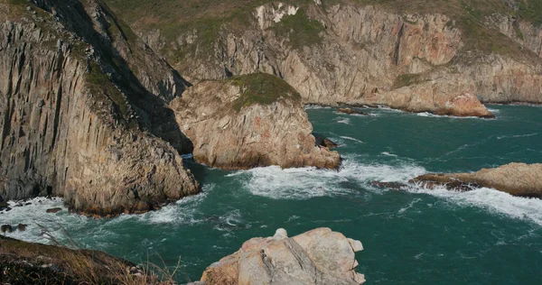 Onde Marine Schianta Sulla Riva Del Mare — Foto Stock