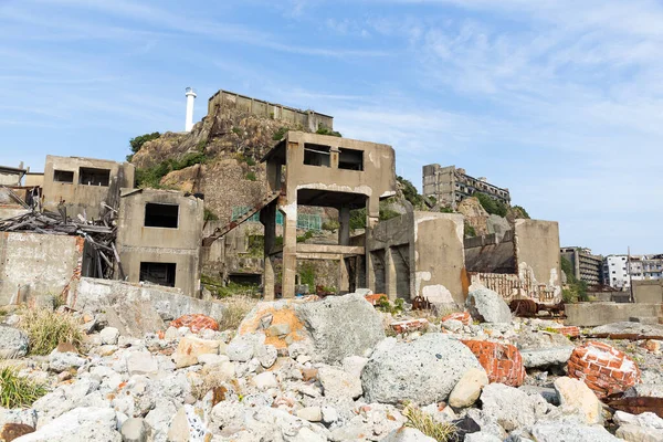 Japonya Terk Edilmiş Bir Savaş Gemisi Adası — Stok fotoğraf