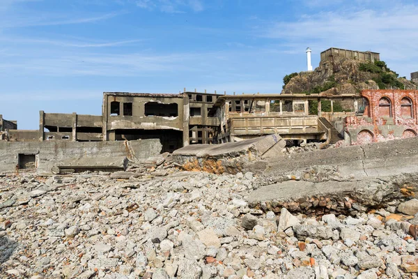 Japonya Terk Edilmiş Bir Savaş Gemisi Adası — Stok fotoğraf