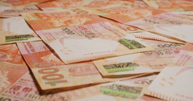 Hong Kong banknotları yığını 