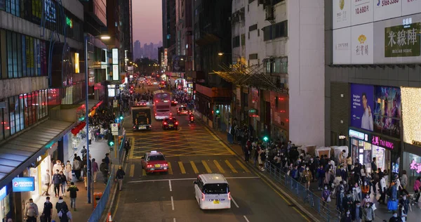 Kwun Tong Hongkong Januar 2021 Hongkongs Nächtliche Straße — Stockfoto