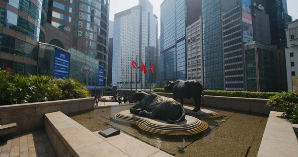 Central Hong Kong Januari 2021 Loop Naar Twee Buffelbeelden Exchange — Stockfoto