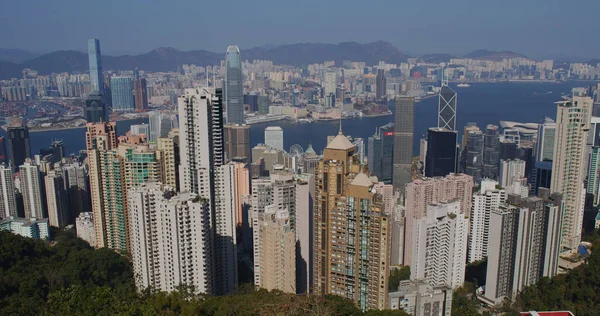 Victoria Peak Hong Kong February 2021 Hong Kong City — стокове фото