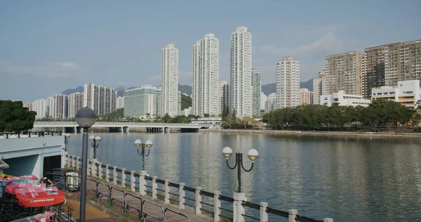 Sha Tin Hong Kong Marzo 2021 Shing Mun River Channel — Foto Stock