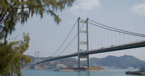 Hängebrücke Tsing Hongkong — Stockfoto