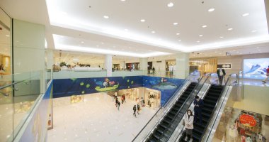 Tsim Sha Tsui, Hong Kong - 10 Şubat 2021: Hong Kong alışveriş merkezi