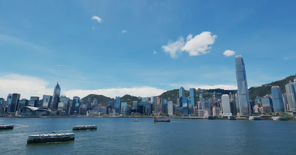 Victoria Harbor Hongkong August 2020 Stadt Hongkong — Stockfoto