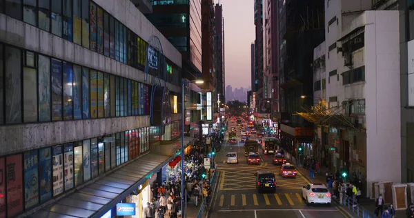 Kwun Tong Hongkong Januari 2021 Hong Kong City Night Street — Stockfoto