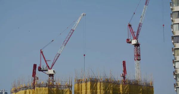 Construction Site Building Crane — Stock Photo, Image