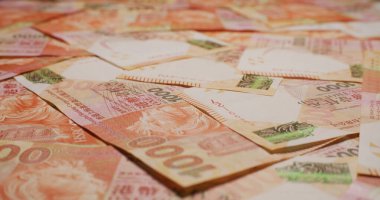 Hong Kong banknotları yığını 
