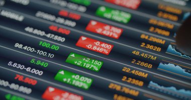 Tablet bilgisayarında borsa verileri