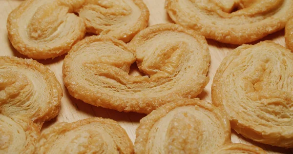 Heart Shape Baked Palmier Cookies — Stock Photo, Image