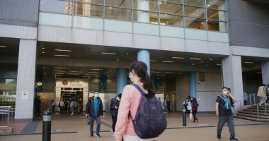 Hang Hau, Hong Kong - 06 Şubat 2021: Hang Hau MTR İstasyonu