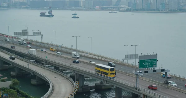 North Point Hongkong Oktober 2020 Snelwegverkeer Hongkong — Stockfoto