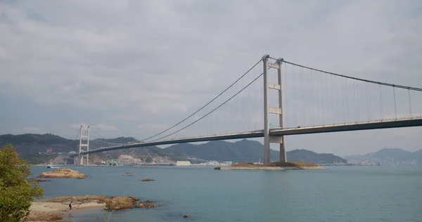 香港青马吊桥 — 图库照片