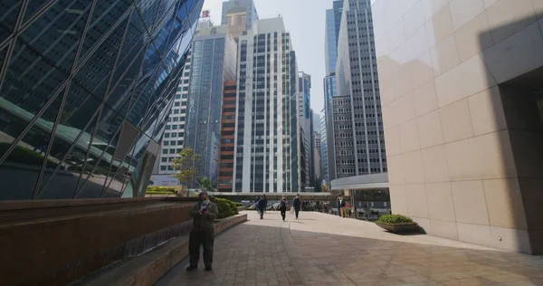 Central Hong Kong Січня 2021 Walk Business District Hong Kong — стокове фото