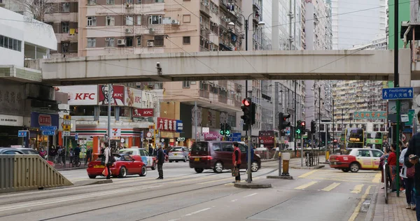 香港北角 2021年2月12日 香港城市街 — 图库照片