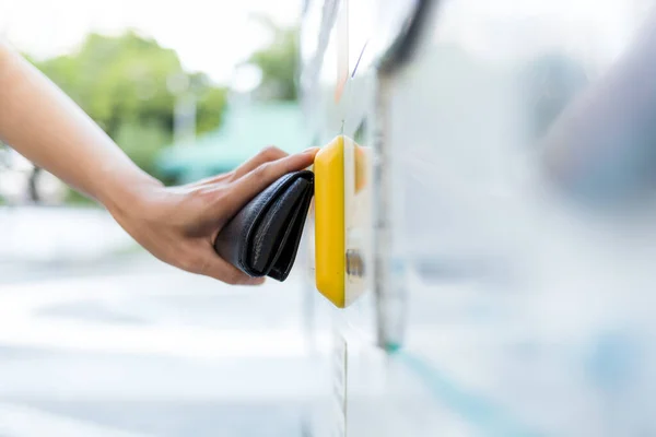 Platit Bezkontaktní Platbu Peněženku Prodejní Automat — Stock fotografie