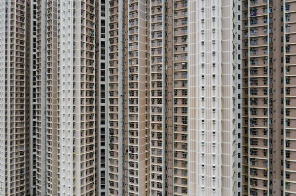Lägenhet Skyskrapa Byggnad Fasad Exteriör — Stockfoto