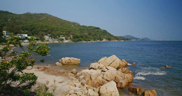 Kamienny Piasek Plaża Wyspie Lantau — Zdjęcie stockowe